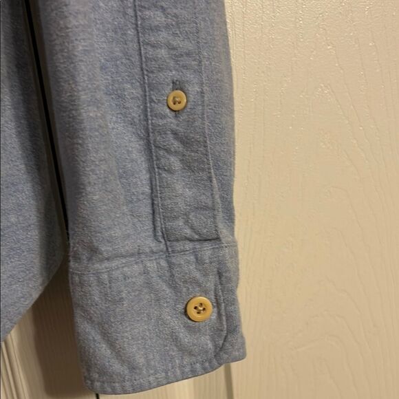 ABERCROMBIE & FITCH Medium Men's Blue Cotton Button Down Shirt Shacket Layering - Picture 5 of 10